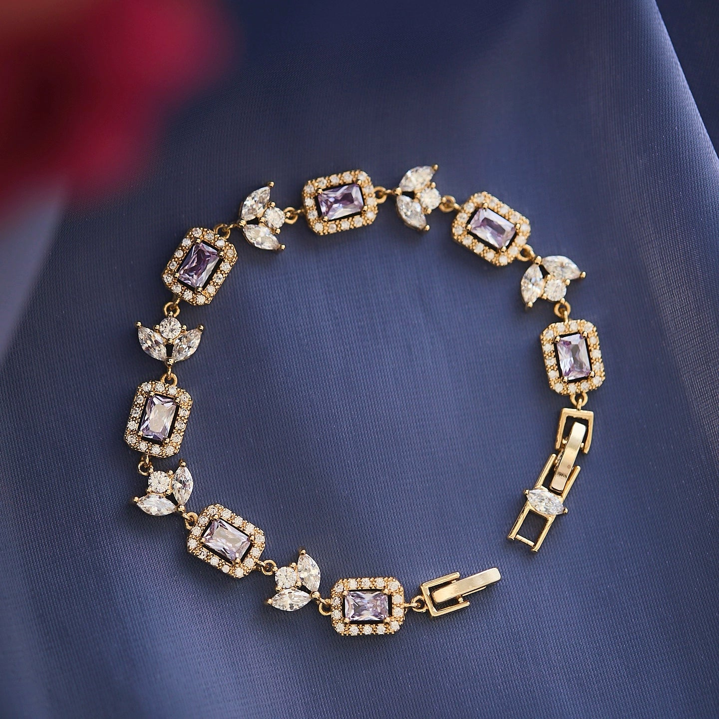 Midsummer Night’s Dream Purple Zircon Bracelet – Unique Vintage-Inspired Luxury Jewelry