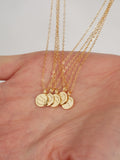 S925 Sterling Silver Mini Coin Zodiac Pendant Necklace