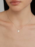 S925 Sterling Silver Good Luck Engraved Gold Pendant Necklace