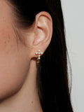 S925 Sterling Silver Moissanite Cross Stud Earrings