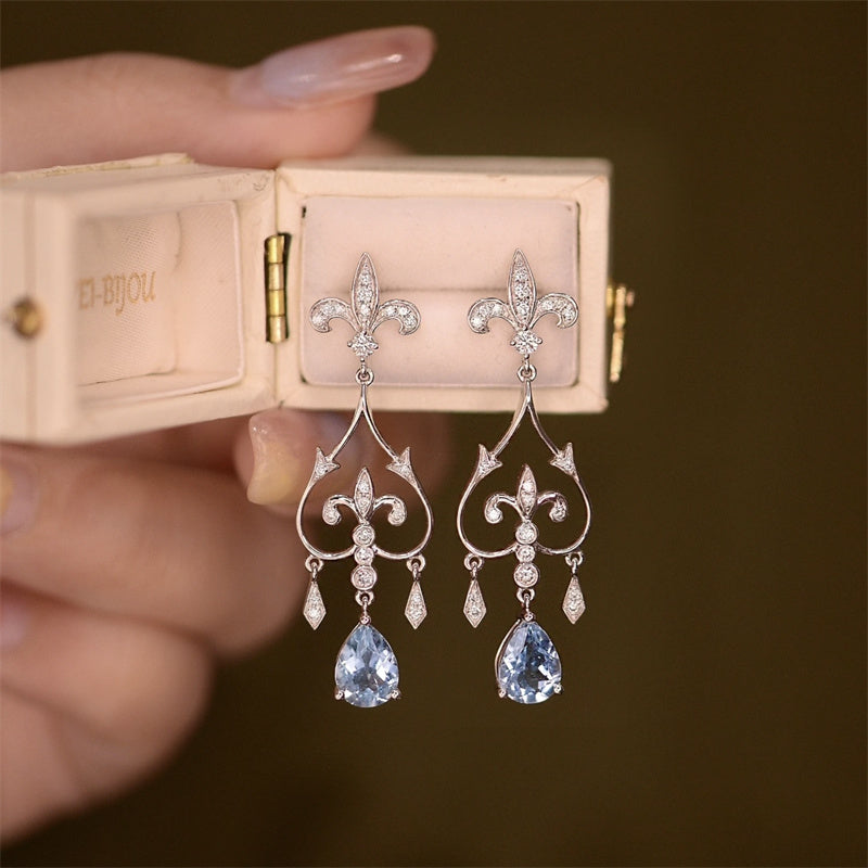 romantic crystal stud earrings