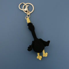 Crochet Hanging Swan Keychain