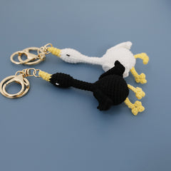 Crochet Hanging Swan Keychain