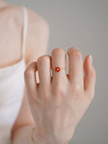 Handmade 14K Gold Filled Natural Red Agate Adjustable Ring