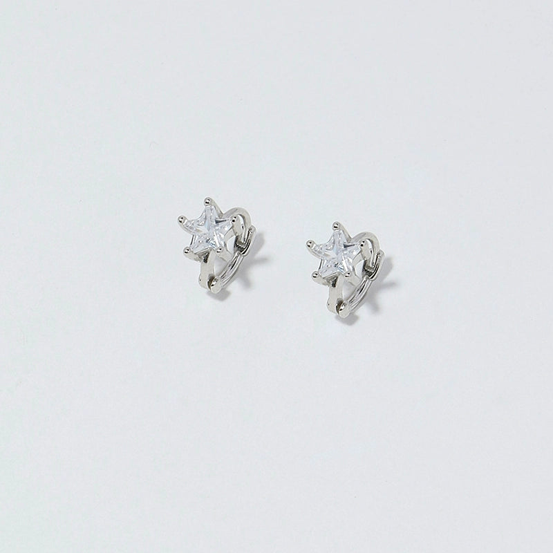 S925 Sterling Silver Star Stud Earrings