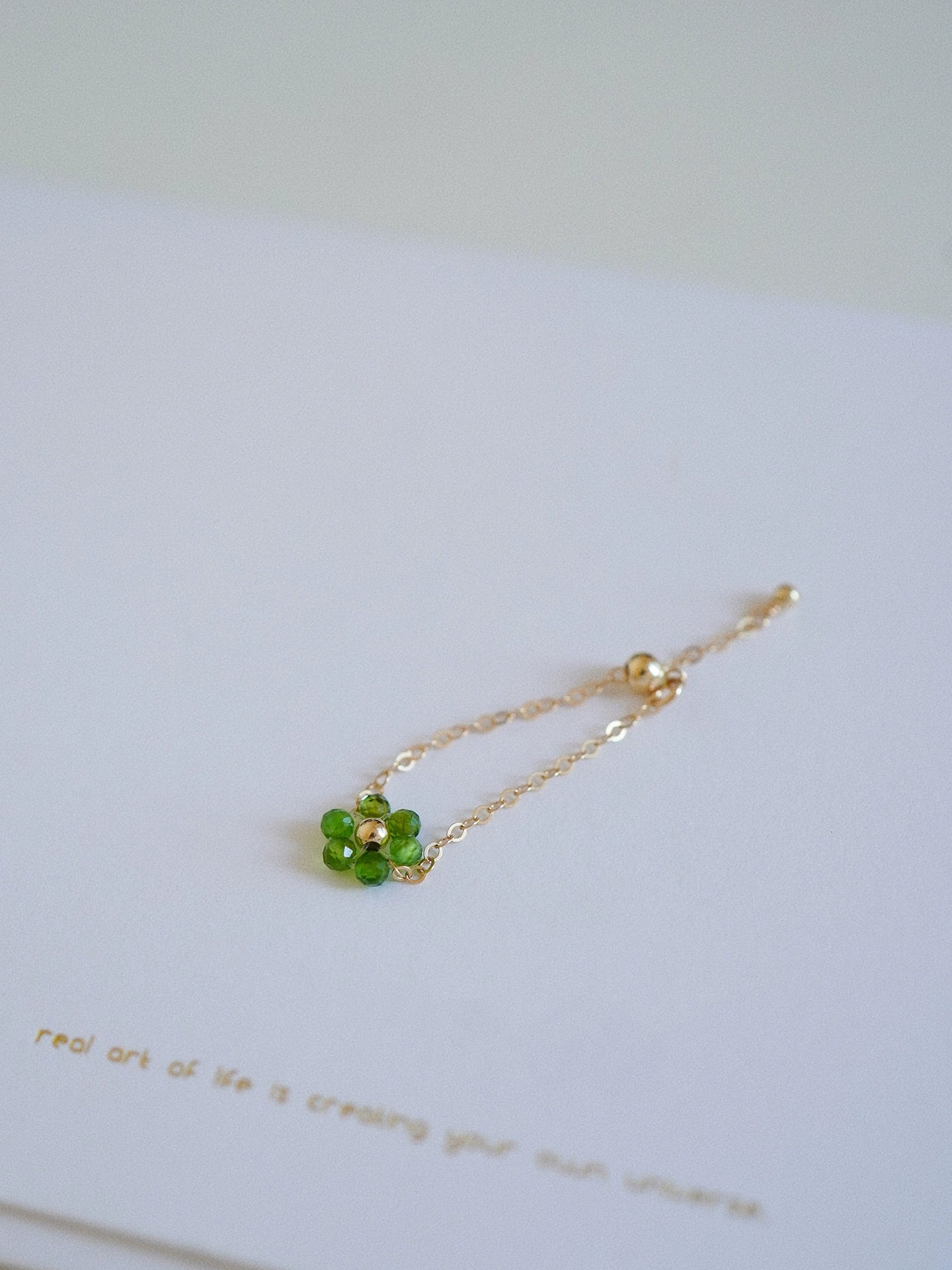 14K Gold Filled Handmade Emerald Forest Phosphosiderite Ring