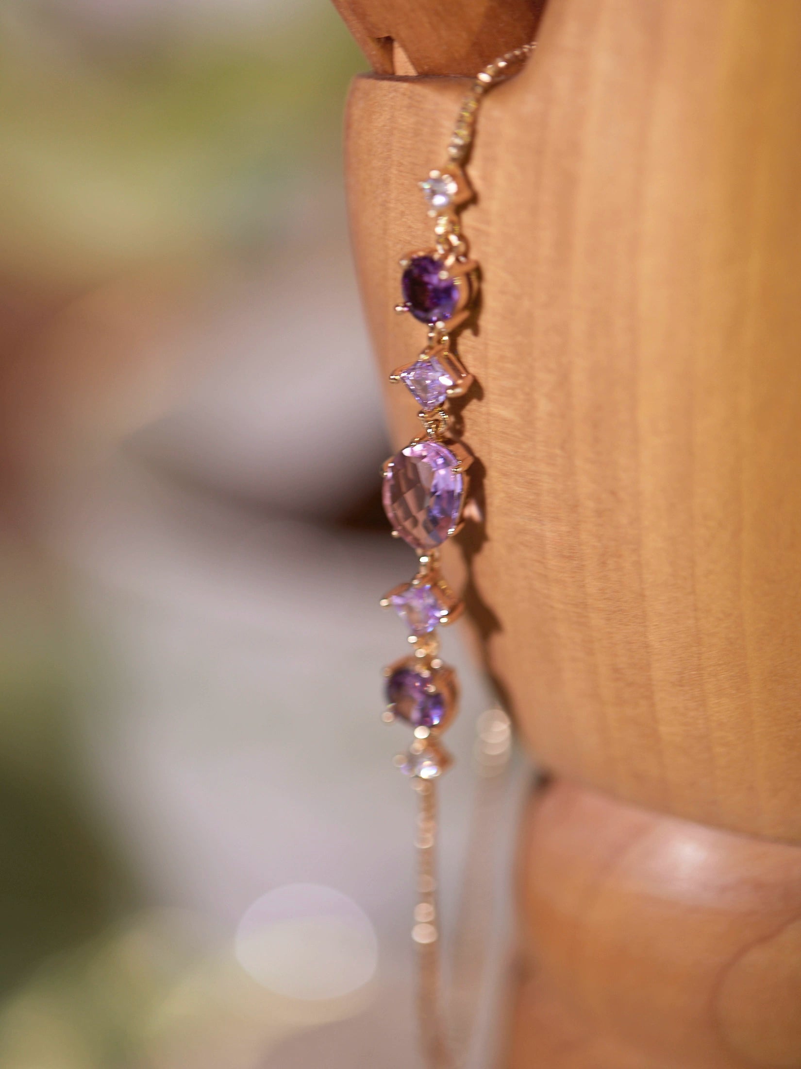 Original Purple Crystal Butterfly Bracelet – Vintage Inspired Dainty Zircon Jewelry, Unique Feminine Design