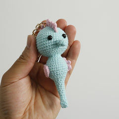 Crochet Seahorse Keychain