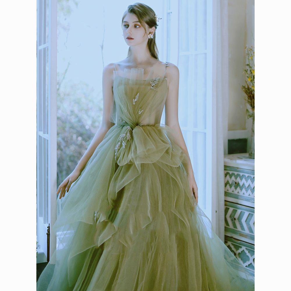 Green Forest-Inspired Graduation Dress – Elegant Host Dress