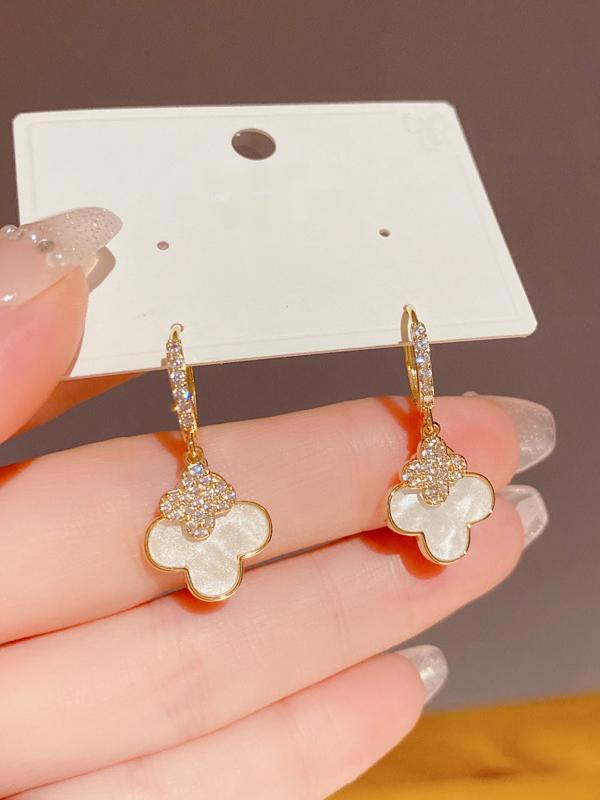 Layered Lucky Clover Earring