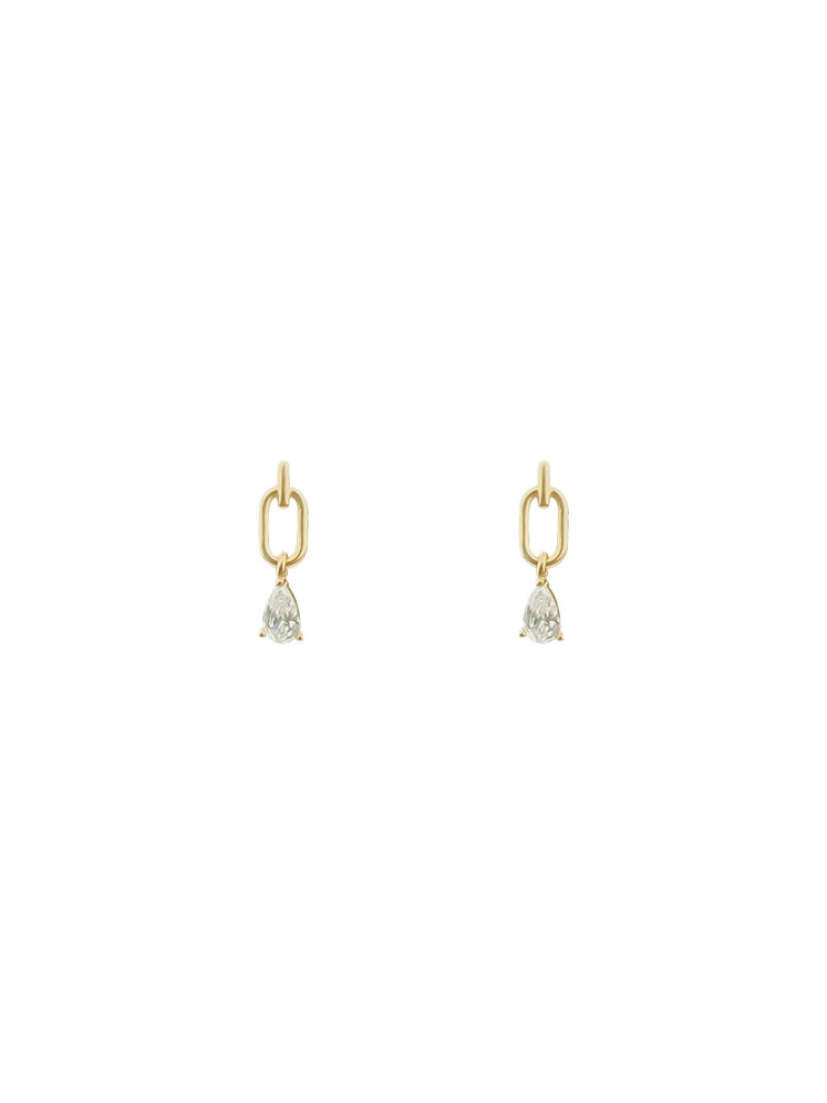 S925 Sterling Silver Pear-Shaped Mermaid Teardrop Earrings