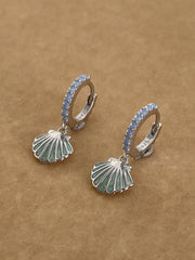 Ocean Kiss 925 Silver Scallop Earrings
