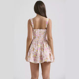 Pink Floral Babydoll Dress