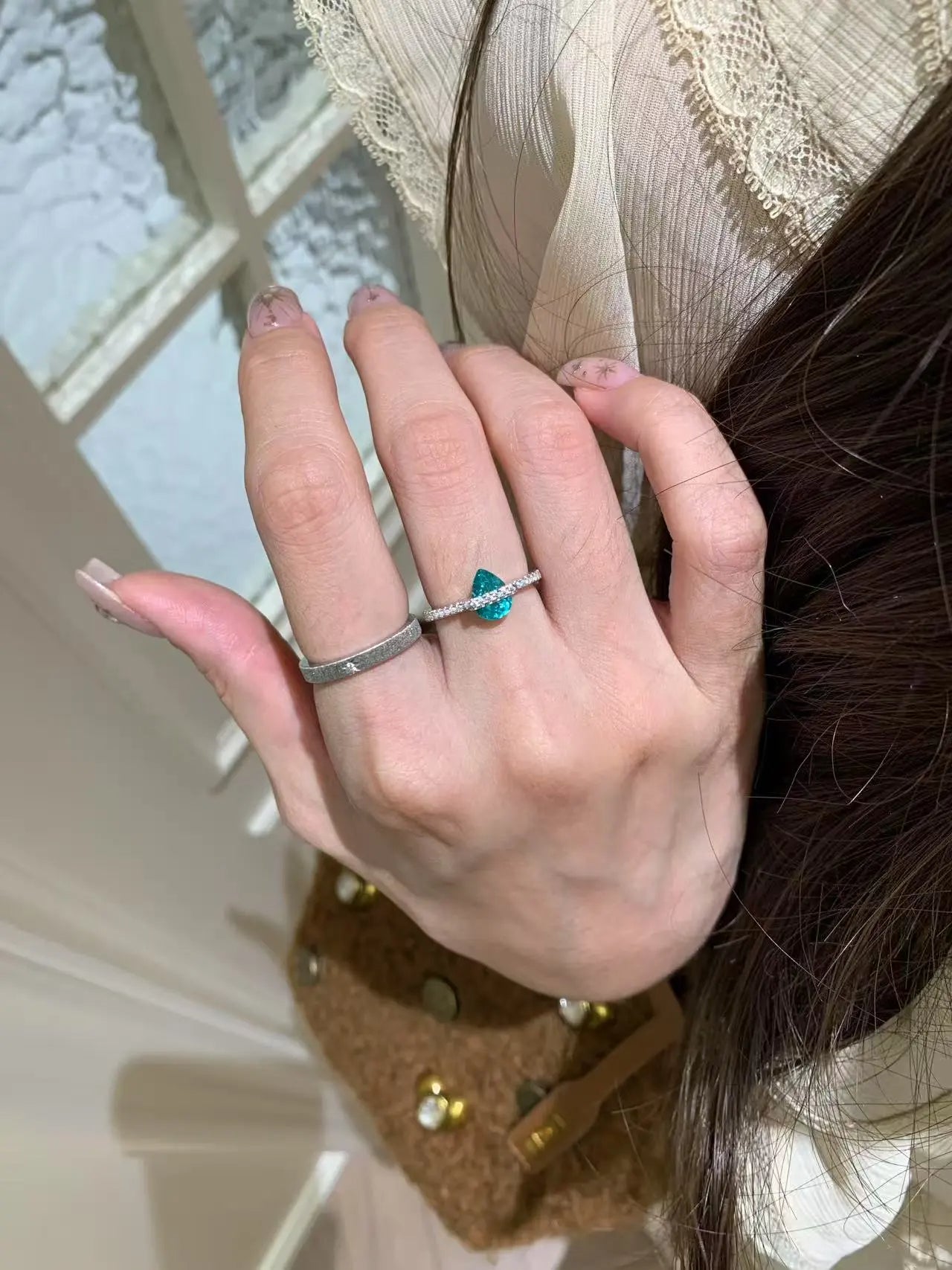 Planet S925 Sterling Silver Teardrop Ring