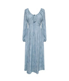 Plus Size French V-Neck Long-Sleeve Dress for Women