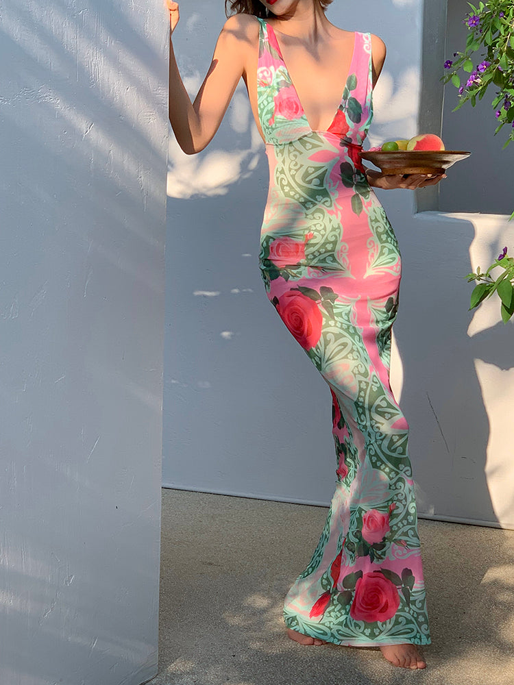 Stylish Vacation Bodycon Maxi Dress