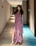 Purple Ruffle Dress