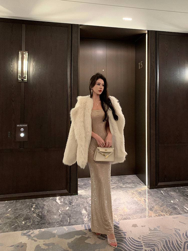Rhinestone-Embellished Slip Dress – Sexy Party Night Maxi Dress