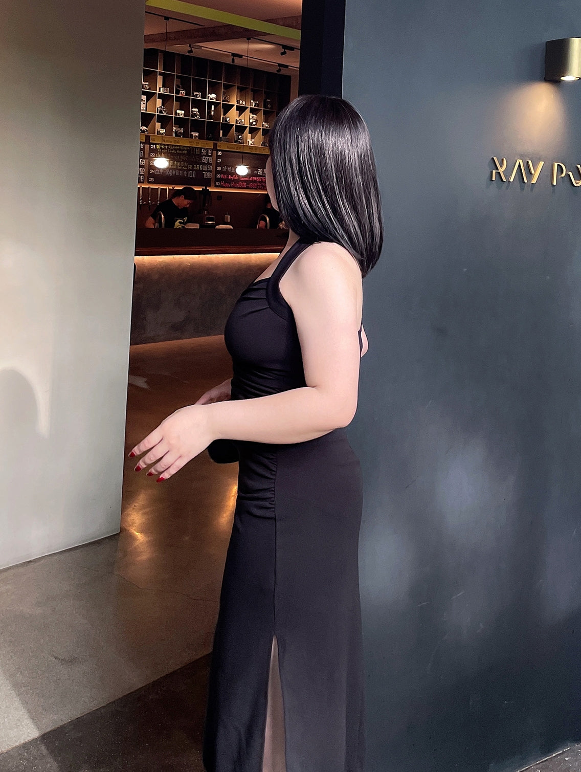 Romantic Style Ruched Halter Slip Dress Plus-Size