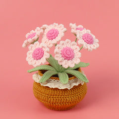 All Crochet Potted 7 Headed Daisy Decor Gift Ideas