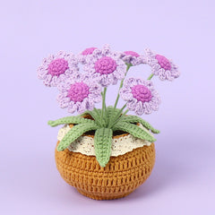 All Crochet Potted 7 Headed Daisy Decor Gift Ideas