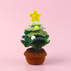 All Crochet Christmas Tree Desk Decor