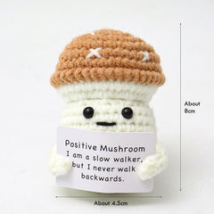 Positive Mushroom Car Hanging Handmade Crochet Positive Gift Emotinal Support