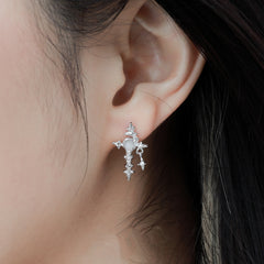 Star Cross 925 Silver Earring