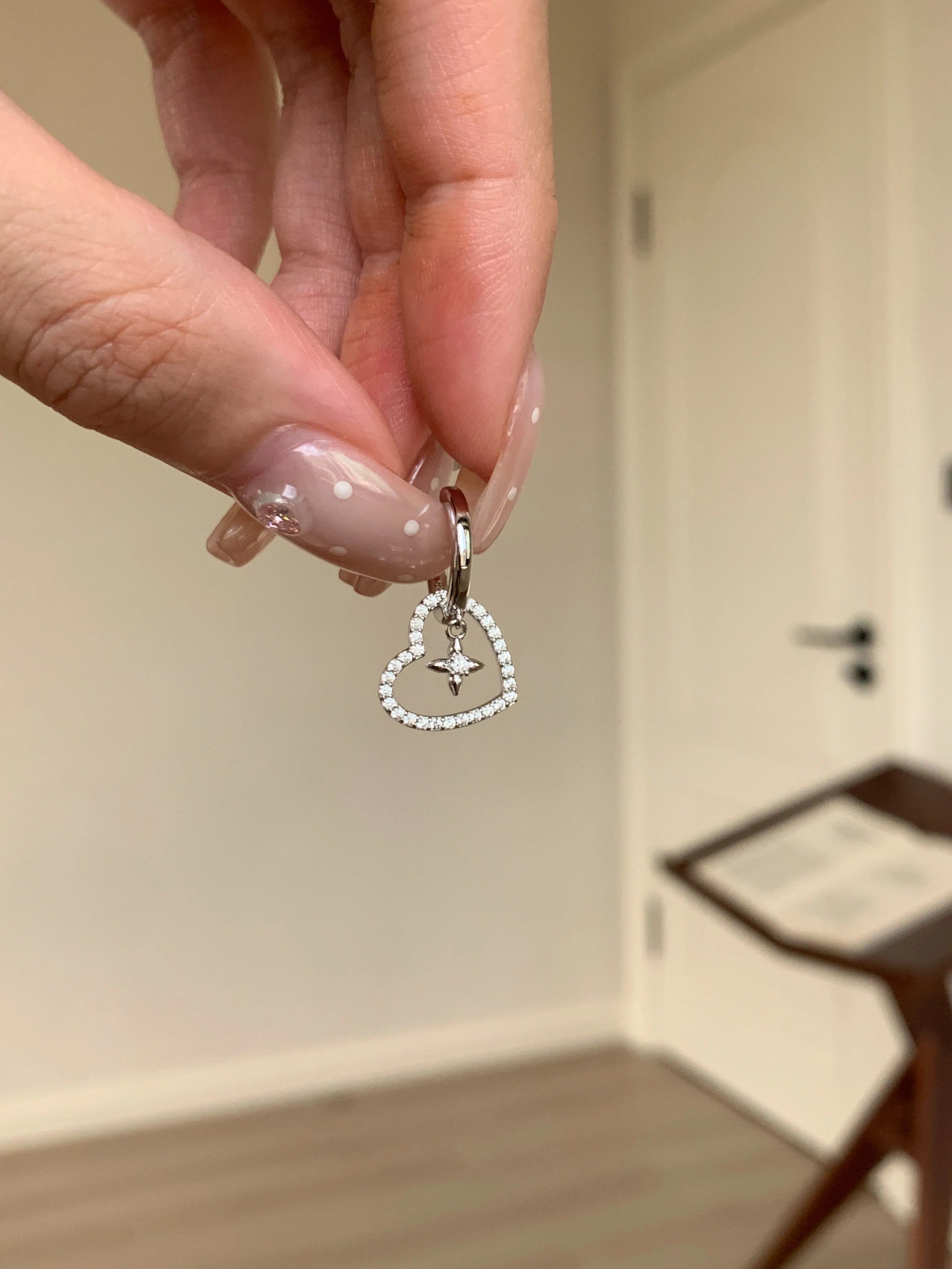 Sterling Silver Heart Clover Necklace