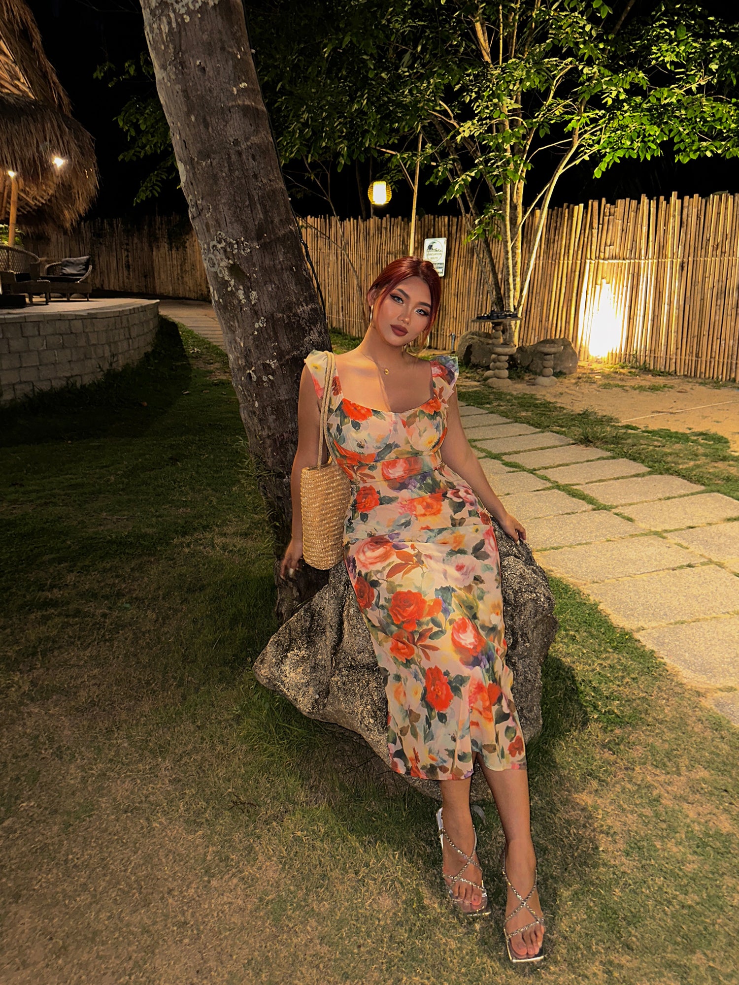 Retro Floral Maxi Dress