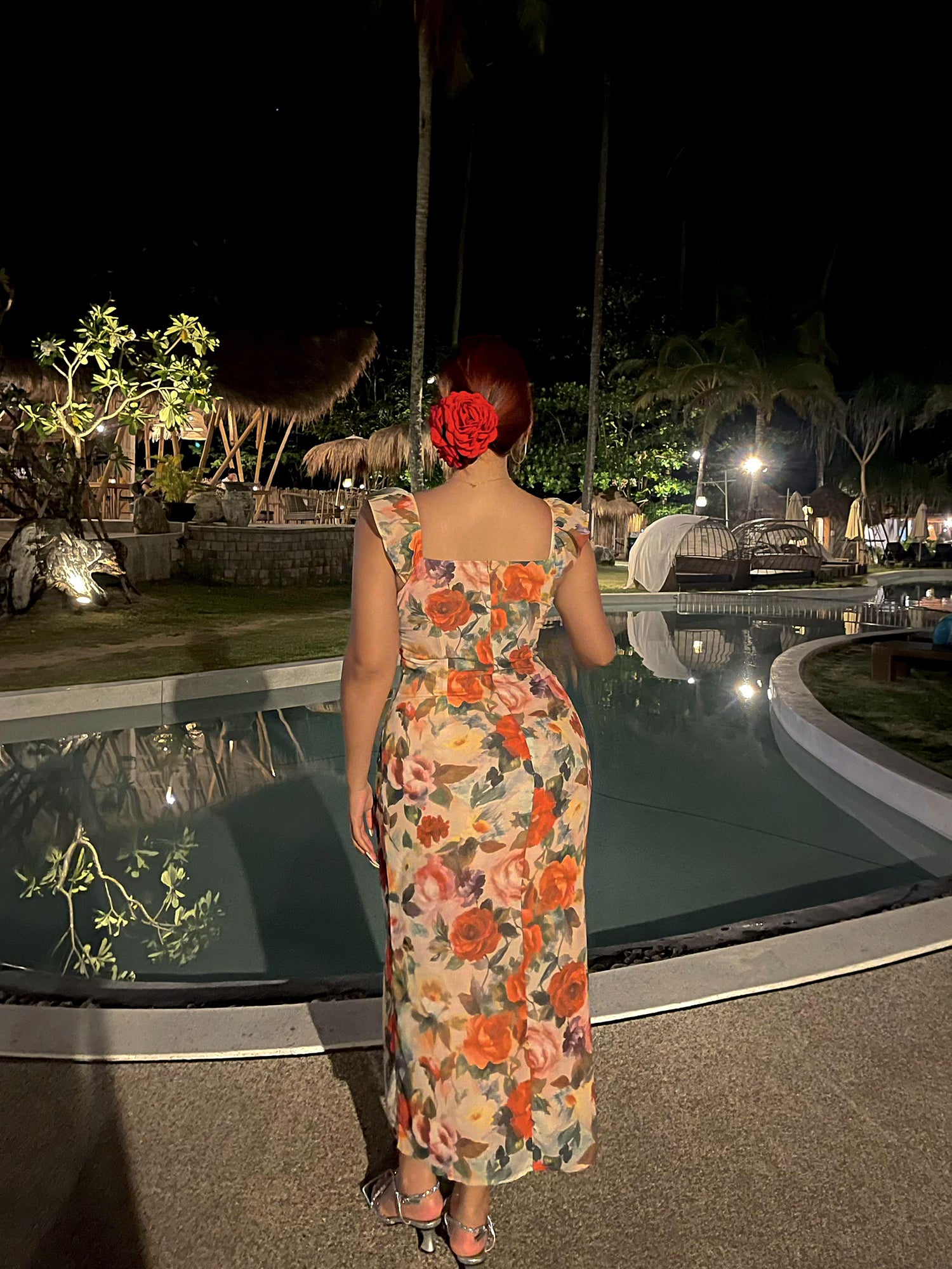 Retro Floral Maxi Dress