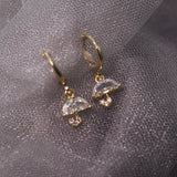 Umbrella Zircon Ear Earrings