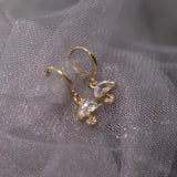 Umbrella Zircon Ear Earrings