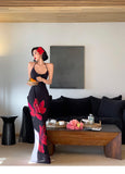 Vintage Black Print Dress – Classic & Sexy Summer Outfit