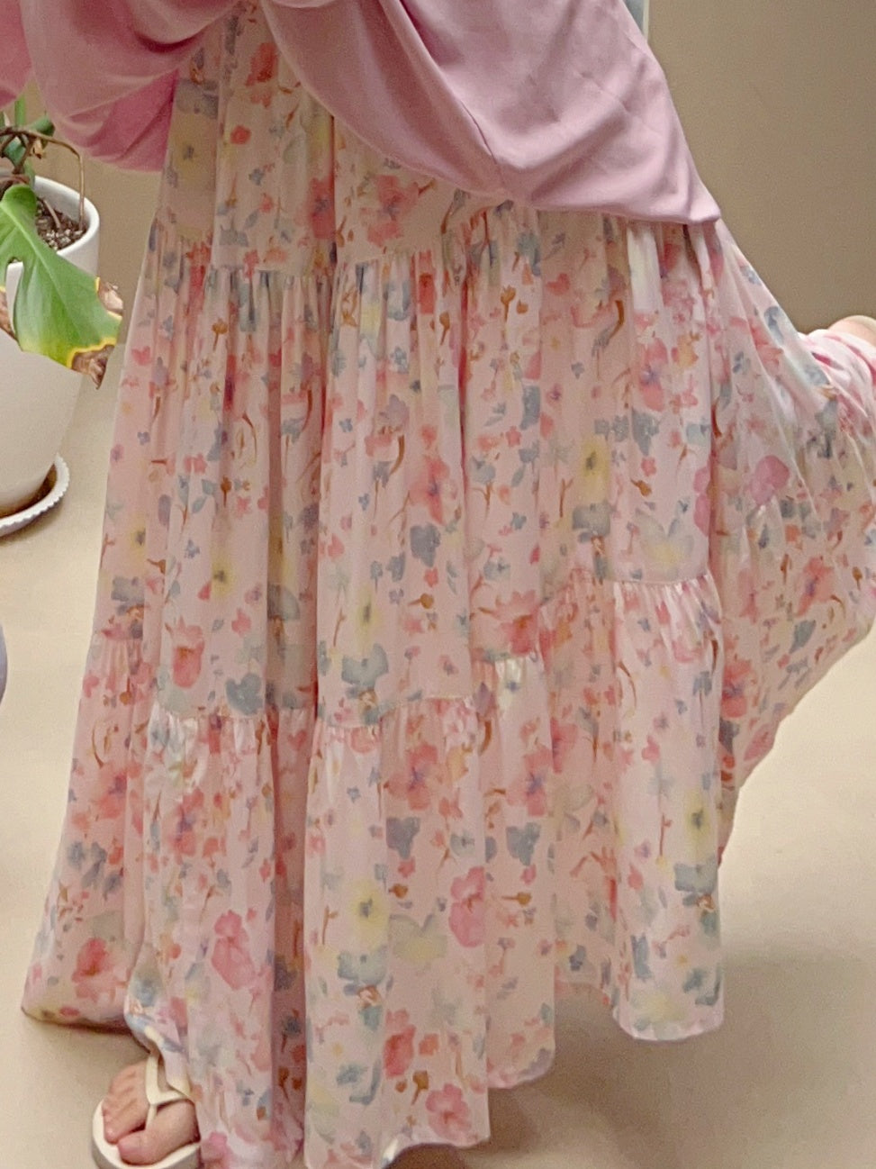 Vintage Crinkle Cotton Midi Skirt – Relaxed Tie-Waist Boho Skirt for Spring & Summer CottagecoreStyle CottagecoreStyle