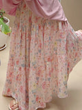 Vintage Crinkle Cotton Midi Skirt – Relaxed Tie-Waist Boho Skirt for Spring & Summer CottagecoreStyle CottagecoreStyle