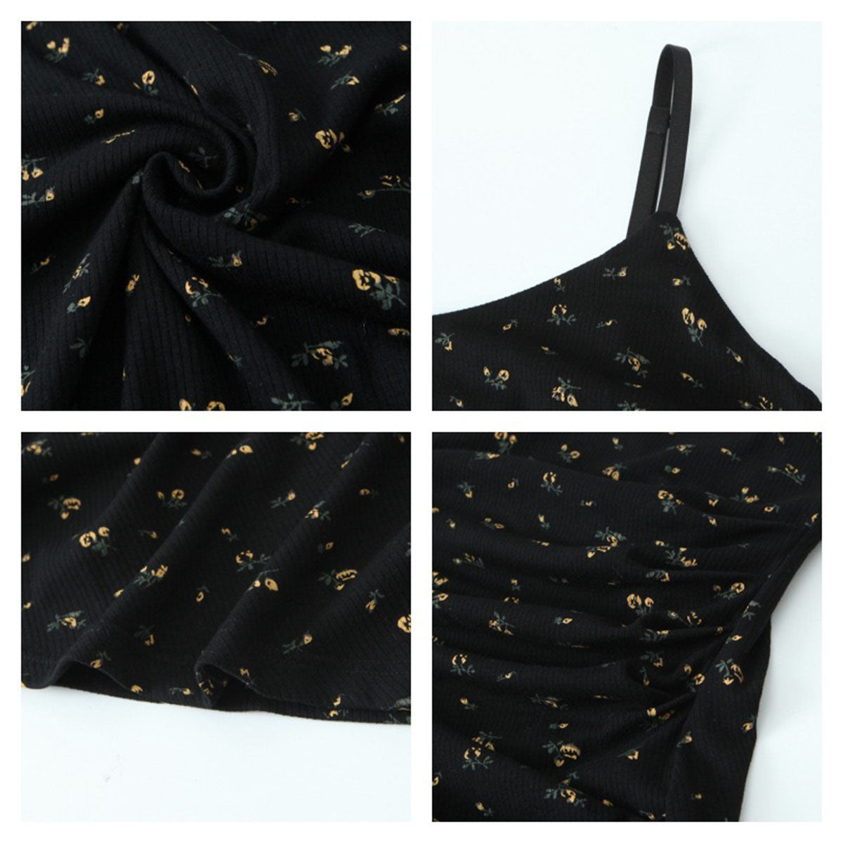 Vintage Floral Slip Dress Plus-Size no Cardigan