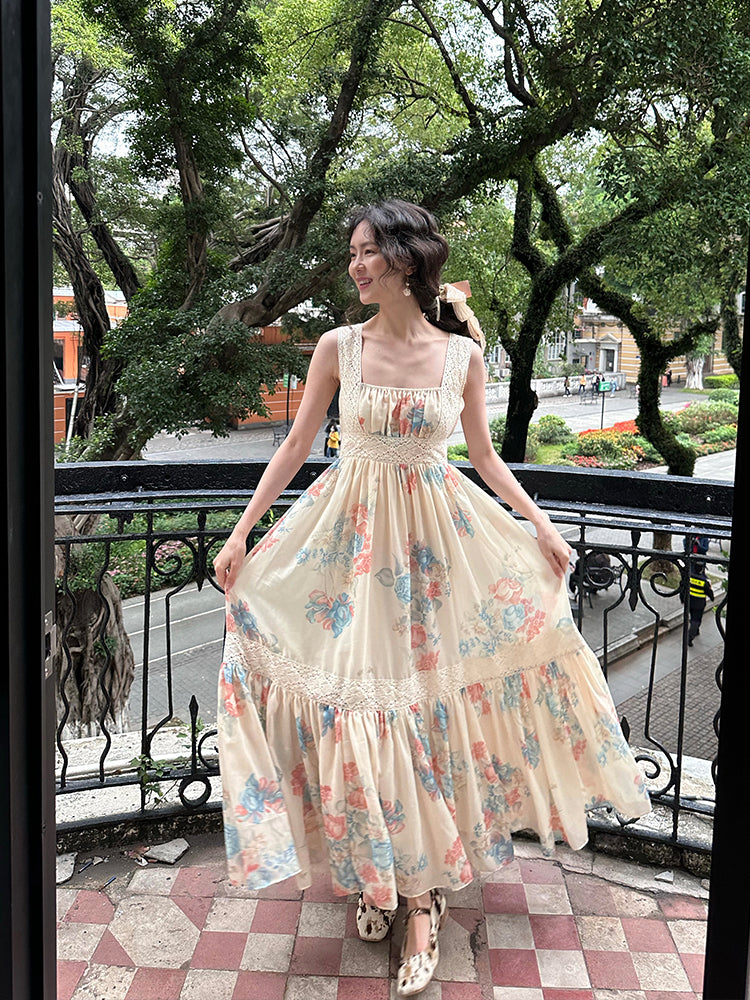 Vintage Maxi Strappy Dress
