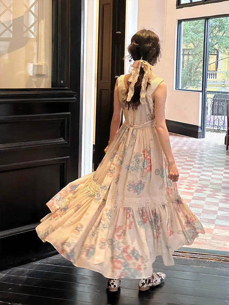 Vintage Maxi Strappy Dress