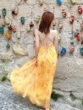 Vintage V-neck Strappy Resort Dress