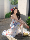 Watercolor Tie-Dye Mermaid Dress – Slimming Bodycon Beach Maxi for Photoshoots