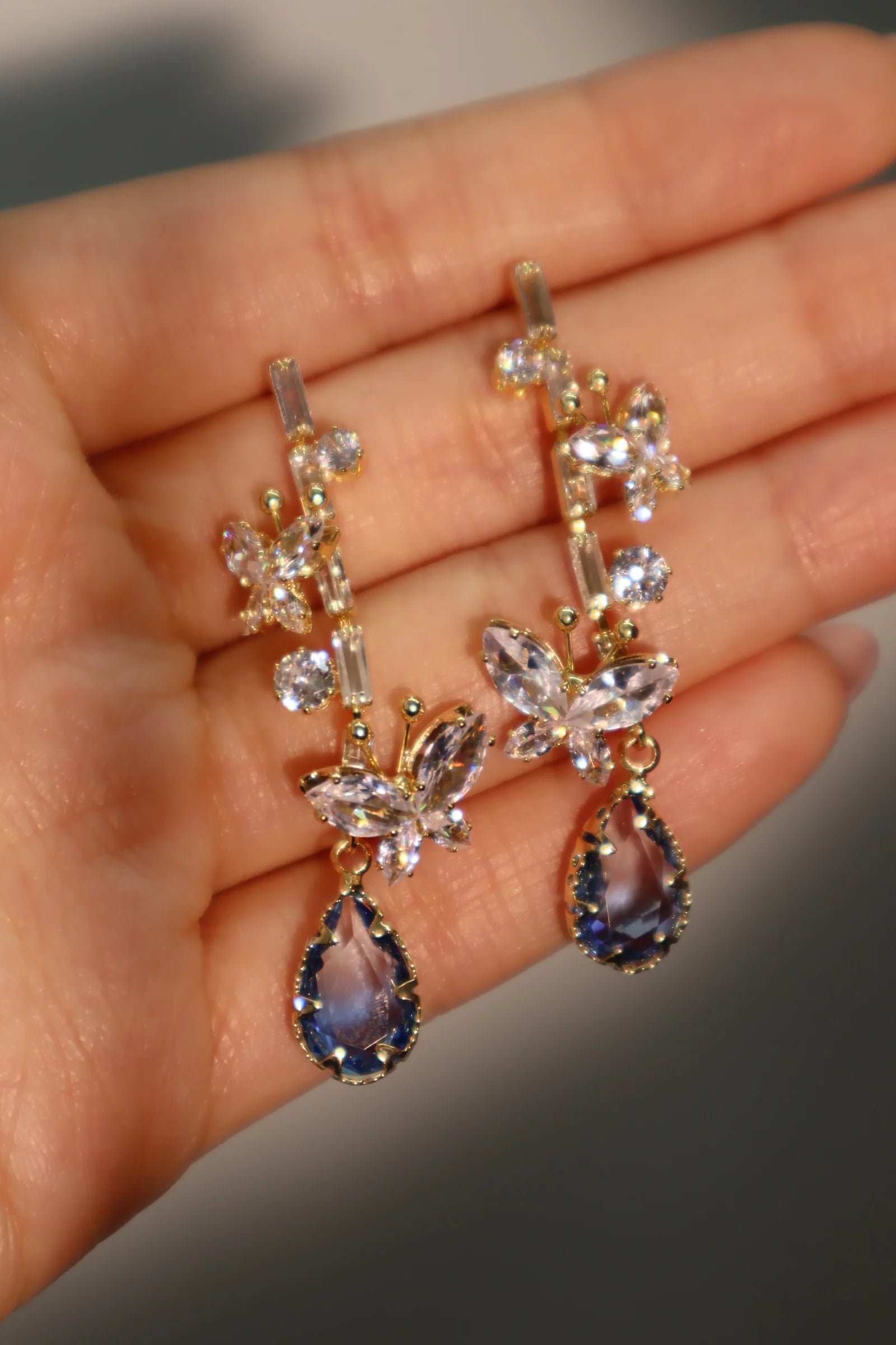 romantic crystal earrings