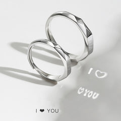 In the Name of Light Lover 925 Silver Couple Ring