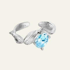 Encounter Blue Crystal 925 Silver Ring