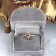Lavender Amethyst Birthstone Ring 925 Silver