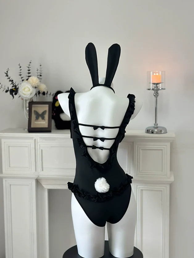 Cute Bunny Girl Onesie Cosplay Lingerie