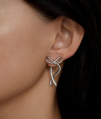 Caroline Bow 925 Silver Earring