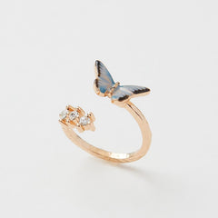 Fairy Butterffy Blue Charm Ring